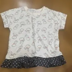 ウサギプリント Tシャツ 110サイズ