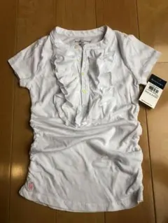 4T105ラルフローレン胸元フリル白Tシャツトップス4T105110のサムネイル