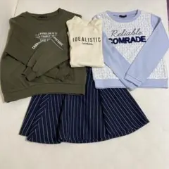 ⭐︎Lovetoxic⭐︎スカート&トレーナー＆タートル♪Lサイズ（160）ラブトキ