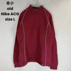 希少 old Nike ACG ハーフジップ カーブ シーム ステッチ