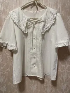 レース襟 ホワイト 半袖ブラウス♡アクシーズファムお値下げしました♡
