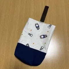 上靴入れ　シューズバッグ　くまとうさぎ柄　男の子　幼稚園　小学校　ハンドメイド