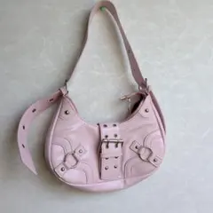 ピンク バケット型 ショルダーバッグ