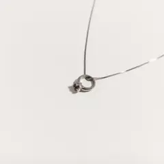 美品　ペンダント　ネックレス　リング　石付　シルバー925 　ベビーリング