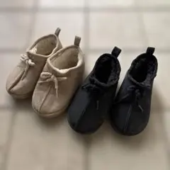 ベビーシューズ ベビーブーツ 14.0 ベージュ ブラック
