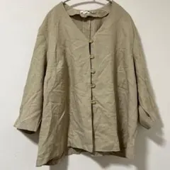 Cui Dubonis ベージュ 五分袖シャツ