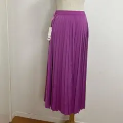 ユニクロ　アシンメトリープリーツスカート　ピンク　S