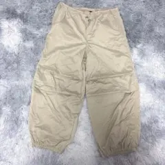 新品未使用 H&M エイチアンドエム ナイロンバギーパンツ 訳あり ベージュ