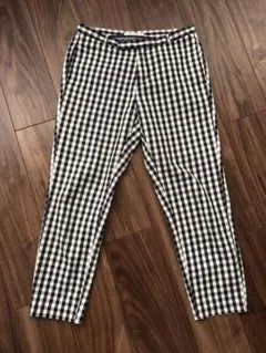 アーバンリサーチドアーズ　黒白　チェック　スリムパンツ