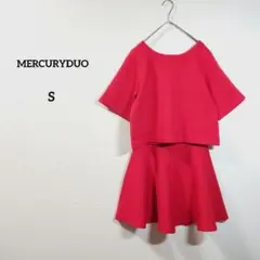 ☆　MERCURYDUO　セットアップ　上下セット　ニット　赤　半袖　スカート