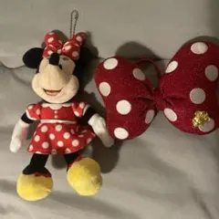 ディズニー ミニー ヘアゴム 大 キーホルダー まとめ売り