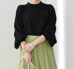 earth music&ecology パワーショルダーニットプルオーバー