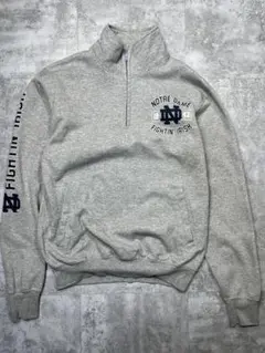 NOTRE DAME カレッジ　ハーフジップ　Champion スウェット