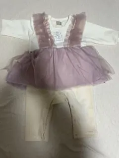 petit main フリルロンパース 80cm