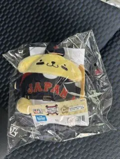 タイトーくじ サンリオ 侍ジャパン C賞　カラビナ付きマスコット ポムポムプリン