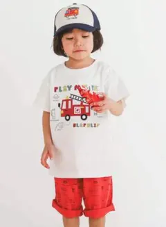 新品タグ付き　130cm 働く車　 ポコポコ発泡プリント半袖Tシャツ