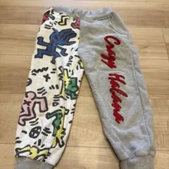 キース・ヘリング 総柄 スウェットパンツ L