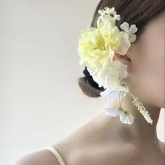ウェディング　フラワーイヤーカフ
