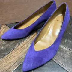 撮影使用のみ　CLARPIERCE 紫スエード　36 1/2表記　23〜23.5のサムネイル