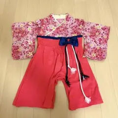 ベビー服　ベビー袴　女の子　袴　70 お雛様　お食い初め