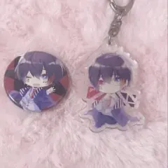 あっとくん アクリルキーホルダー 缶バッジ セット