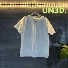 UN3D.❣️Vネック 半袖プルオーバー ホワイトのサムネイル