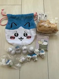 ちいかわ フィギュア　ポーチ　ちいかわ焼き　ハチワレマスコット　あのこ　ガチャ