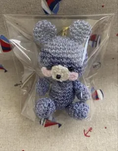 あみぐるみ　くま　ヘイズブルーラメ　【6】