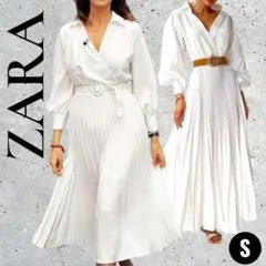 ✨新品未使用●ZARA●カシュクール&プリーツスカート✨ロングワンピース