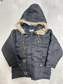 ブラックファー付きフード ダウンコート　100センチ