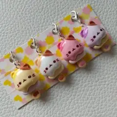 チャーム #1329 ねこ型アイス ミニチュア デコパーツ