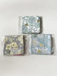 ハンカチ作家大場まり子LEAF & MOON 花柄5重ガーゼハンカチ 3枚セット