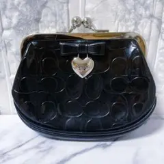 【希少✨️】COACH(コーチ)シグネチャー柄 コインケース ブラック