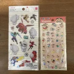 ベイマックス ペタペタシール　クレヨンしんちゃん　ぷっくり　ましゅまろシール