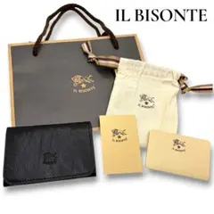 【新品未使用】ILBISONTE 名刺入れ カードケース レザー ブラック