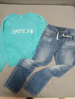 SASSON トレーナーとGapKidsデニムセット S