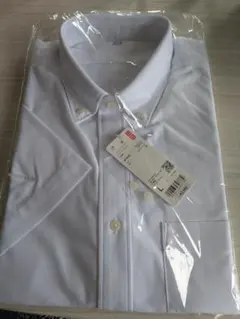 新品　UNIQLO ドライノンアイロンジャージーシャツ 半袖 白 L