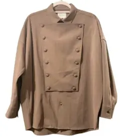 【最終値下げ】SHAREEFボタン付きベージュシャツ 21aw