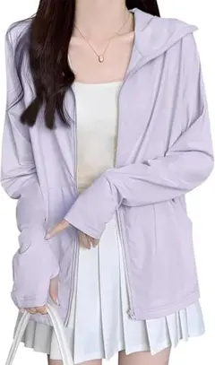 ラッシュガード レディース パーカー 接触冷感 UVカット 水着 体型カバー M