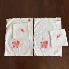 中国土産　刺繍　ランチョンマット&ナプキン ペア