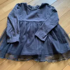 チュール　フリル　長袖トップス100