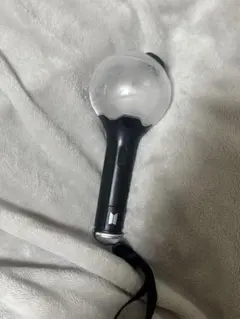 BTS ライトスティック 黒/透明 ストラップ付き