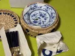 翠泉 ORIENT BLUE オリエントブルー カレー皿 籠付きセット 翠泉 ORIENT BLUE オリエントブルー カレー皿 籠付きセット - メルカリ