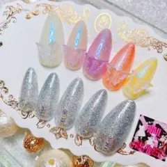 ￥1500＊ユニコーンバタフライ＊ネイルチップ 非対称ネイル  蝶々 つけ爪