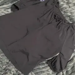 【美品】earth music&ecology 花刺繍ブラウス 七分袖 ブラック