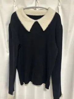 襟　トップス　ニット