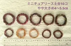 №262 ミニチュアリース土台 約4～5.5㎝ 10個