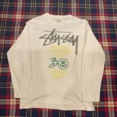 Stussy 30周年記念 USA製 長袖　ロンT ホワイト Lサイズのサムネイル