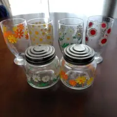 アデリアレトロ　グラスと瓶6点セット