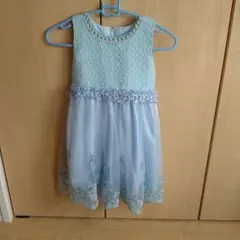 ライトブルー ノースリーブドレス 120